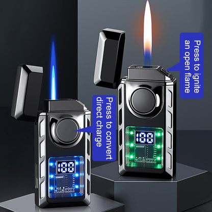 🔥Multi-Functional Dual Flame Lighter with Colored Lights