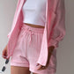 LONG SLEEVE SHIRT SHORT SET