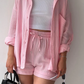 LONG SLEEVE SHIRT SHORT SET