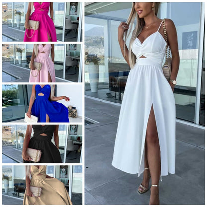 🔥 "Become the Summer Icon!  💃 Deep V Slit Dress Collection"
