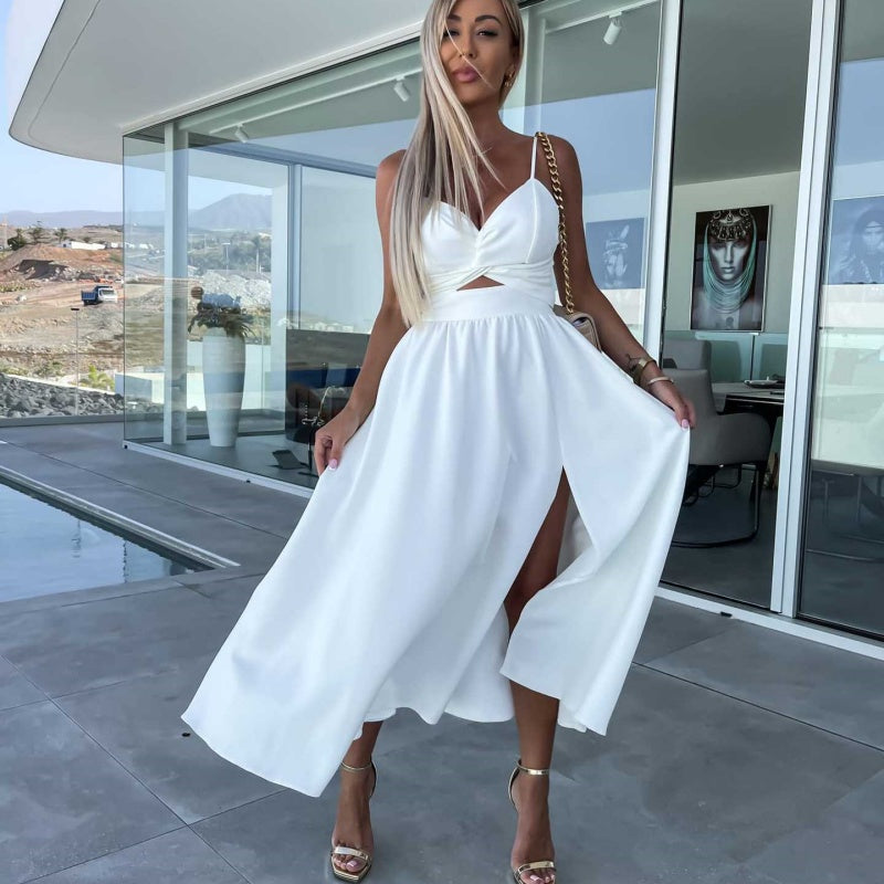 🔥 "Become the Summer Icon!  💃 Deep V Slit Dress Collection"