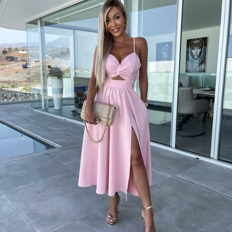 🔥 "Become the Summer Icon!  💃 Deep V Slit Dress Collection"