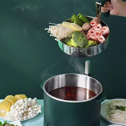 3L Smart Lifting Electric Hot Pot with Steaming Basket