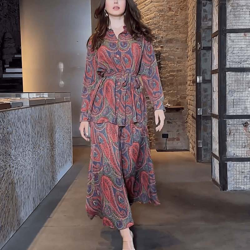 🔥Hot Sale🔥Women’s Elegant Paisley Pattern Maxi Dress