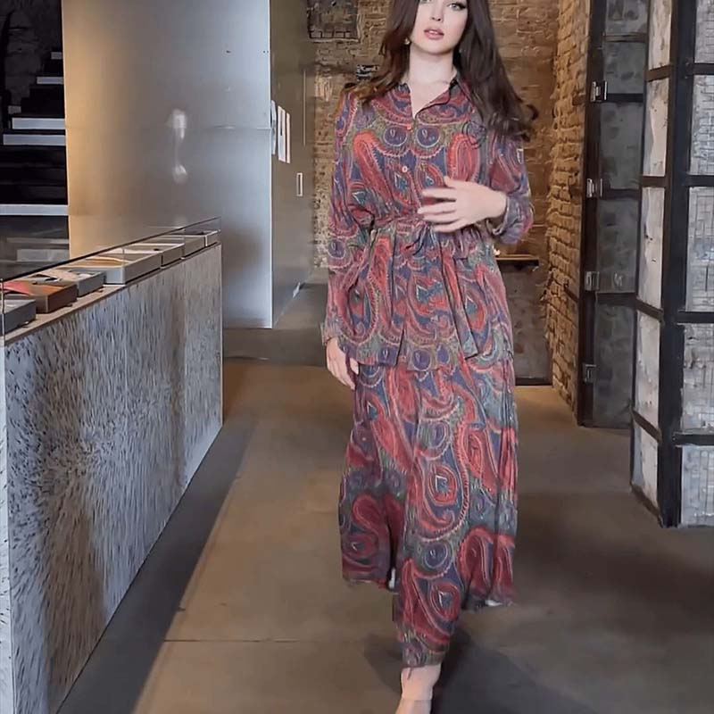 🔥Hot Sale🔥Women’s Elegant Paisley Pattern Maxi Dress