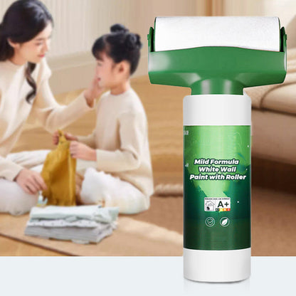 🔥Free Shipping⏳Mild Formula White Wall Paint with Roller