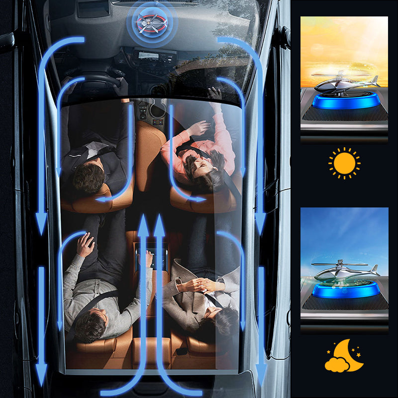 🔥2025 Hot Sale🔥Solar Rotating Helicopter Shaped Car Fragrance Diffuser