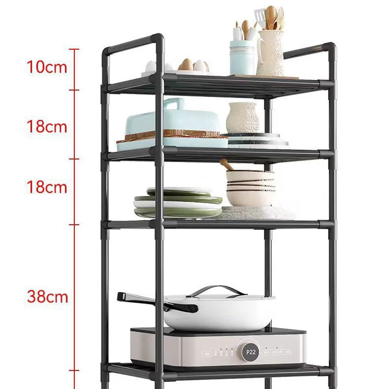 Multi-Tier Storage Shelf with Sliding Wheels