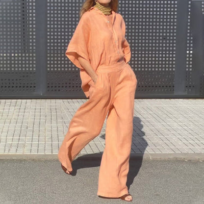 🎉🛍️2025 HOT SALE✨Women's Casual Cotton Linen Two-Piece Set