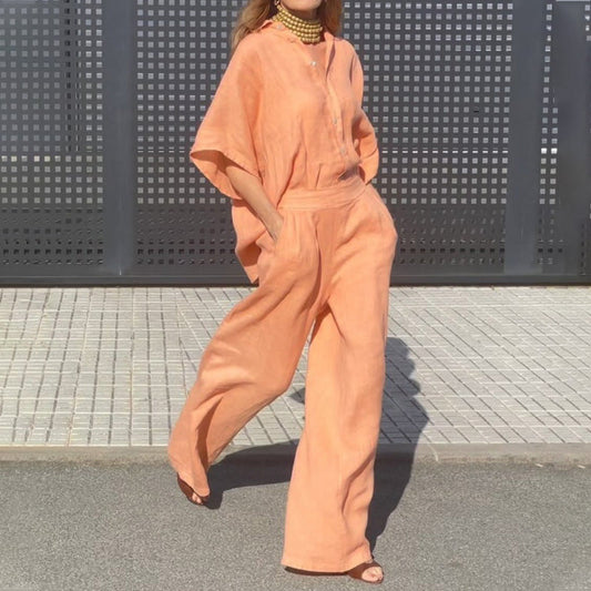 🎉🛍️2025 HOT SALE✨Women's Casual Cotton Linen Two-Piece Set