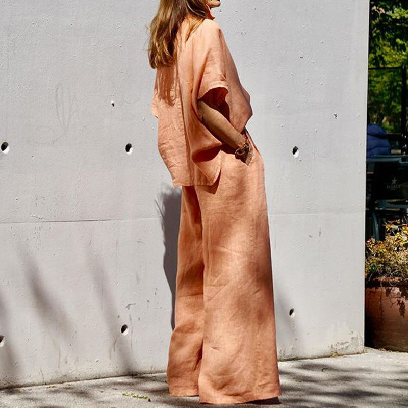 🎉🛍️2025 HOT SALE✨Women's Casual Cotton Linen Two-Piece Set