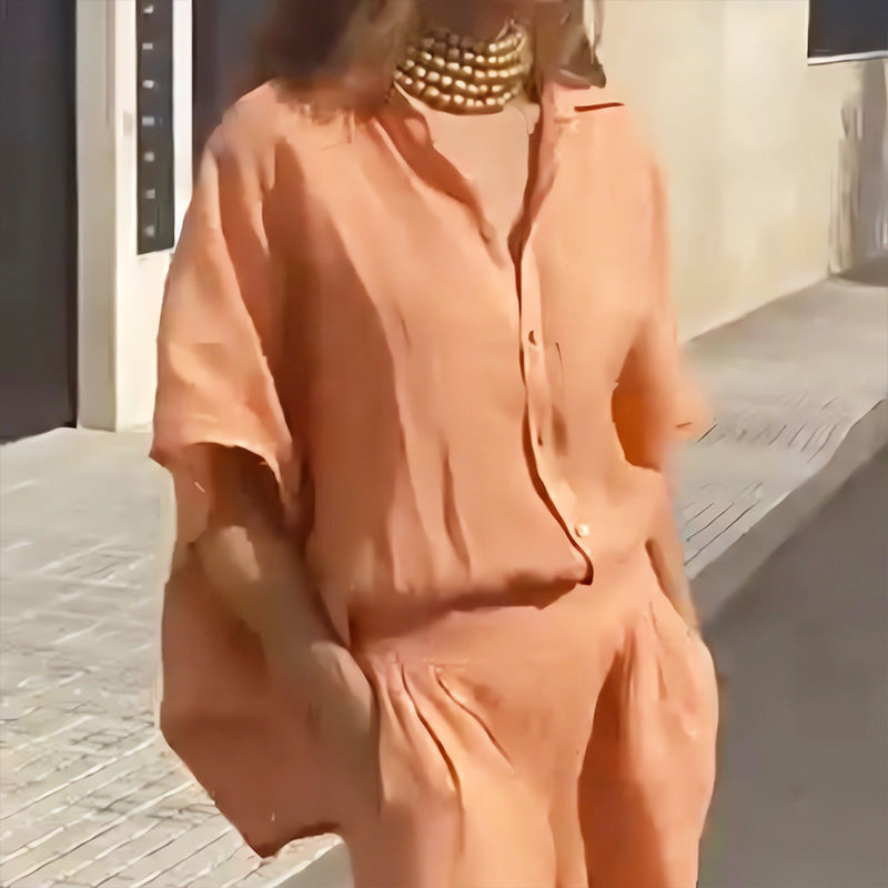 🎉🛍️2025 HOT SALE✨Women's Casual Cotton Linen Two-Piece Set