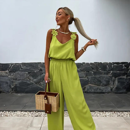 Hot Sale🔥Women's Sleeveless Wide Leg Jumpsuit