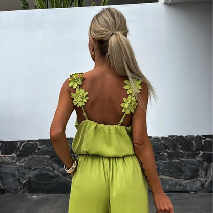 Hot Sale🔥Women's Sleeveless Wide Leg Jumpsuit