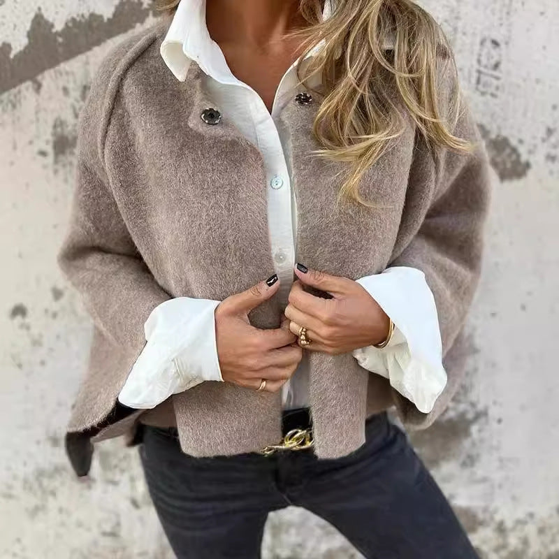 🥰Women's Fashion Solid Color Short Coat