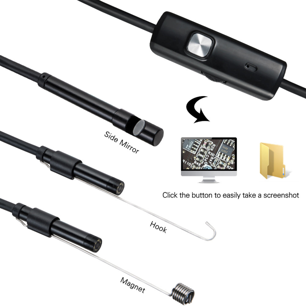 Industrial Endoscope Camera with 3-in-1 USB Snake Camera For Type- C, Android & PC Endoscope