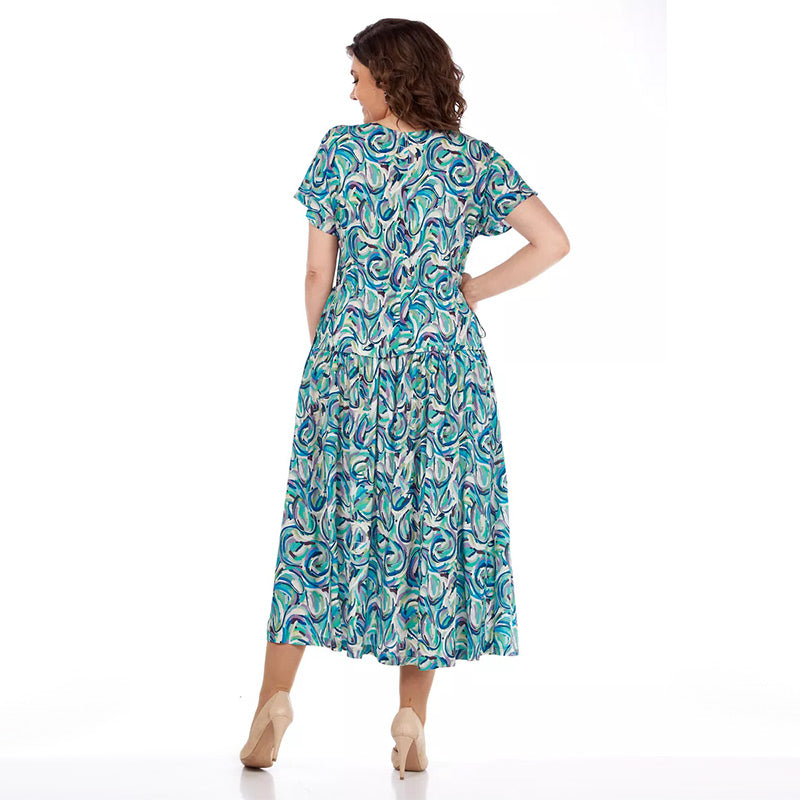 🎉🛍️Hot Promotion 50% OFF💃Summer Patterned Chiffon Dress