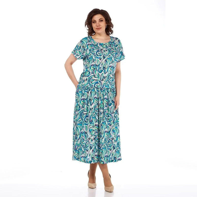 🎉🛍️Hot Promotion 50% OFF💃Summer Patterned Chiffon Dress