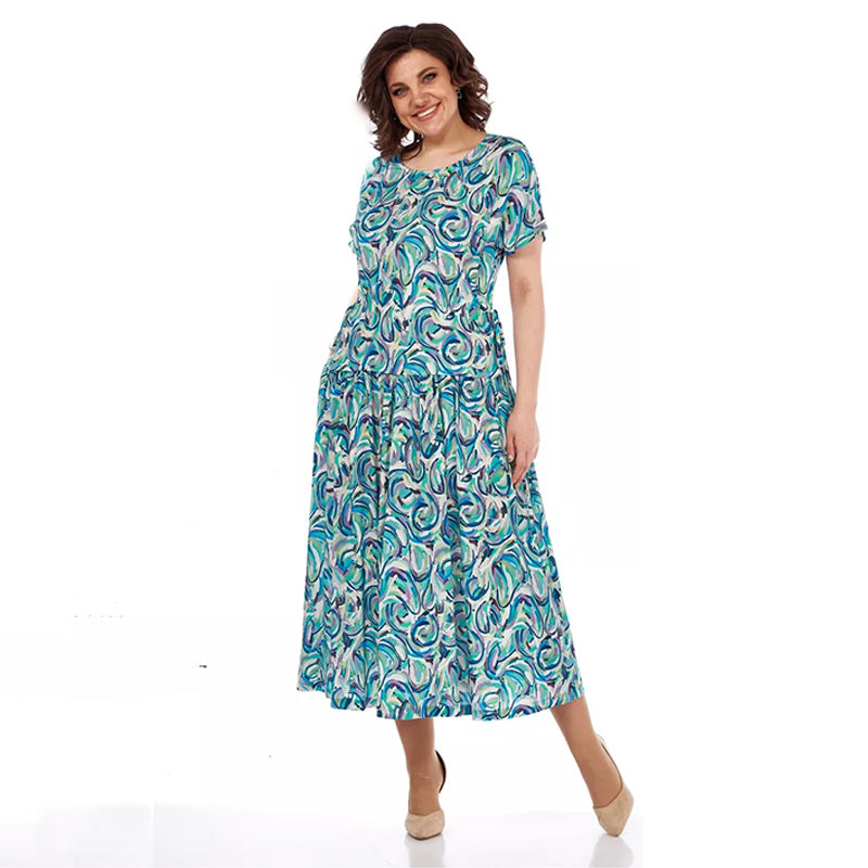 🎉🛍️Hot Promotion 50% OFF💃Summer Patterned Chiffon Dress