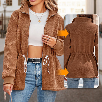 🍁 Fall fashion new arrivals-50% OFF🍂 Women's Plush Soft Coat--Waist design is more fashionable and warm