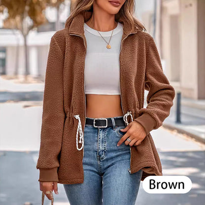 🍁 Fall fashion new arrivals-50% OFF🍂 Women's Plush Soft Coat--Waist design is more fashionable and warm