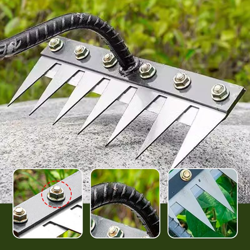 🔥5/6/7/8 Teeth Carbon Steel Garden Weeding Rake