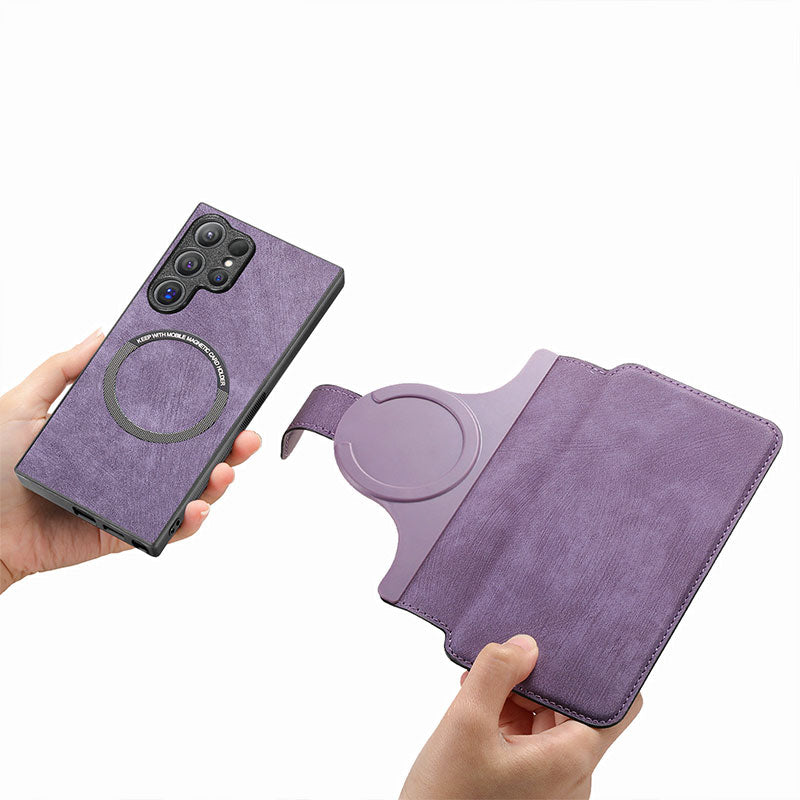 Magnetic Shockproof Phone Case with Detachable Card Holder