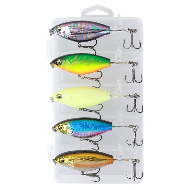 Bionic Fishing Lure Set with 3 Hooks & 360° Propeller Blade