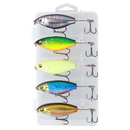 Bionic Fishing Lure Set with 3 Hooks & 360° Propeller Blade