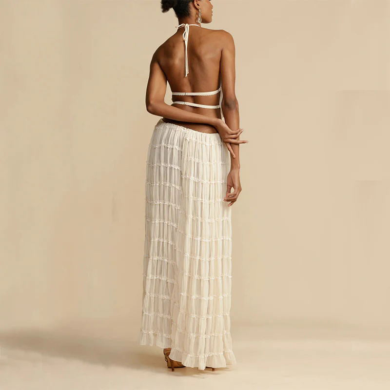 🎊2025 NEW MODELES🎊  sexy backless tank top long skirt suit