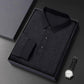 Men’s Elegant Casual 3-button Lapel Collar Long-sleeve T-shirt