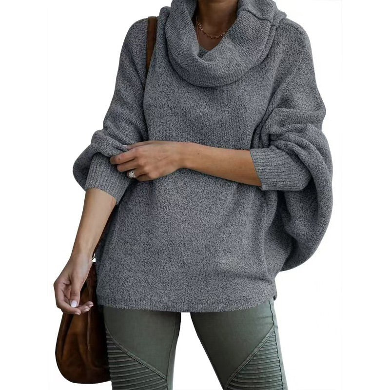 🍂Autumn Warm Turtleneck Sweater 50% OFF 🍂Women's Batwing Cowl Neck Sweater with Pocket