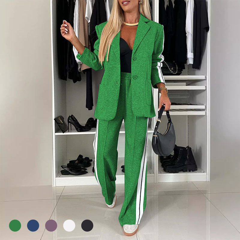 Women's 2-piece casual blazer and sweatpants set