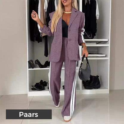 Women's 2-piece casual blazer and sweatpants set