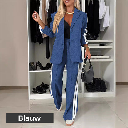 Women's 2-piece casual blazer and sweatpants set