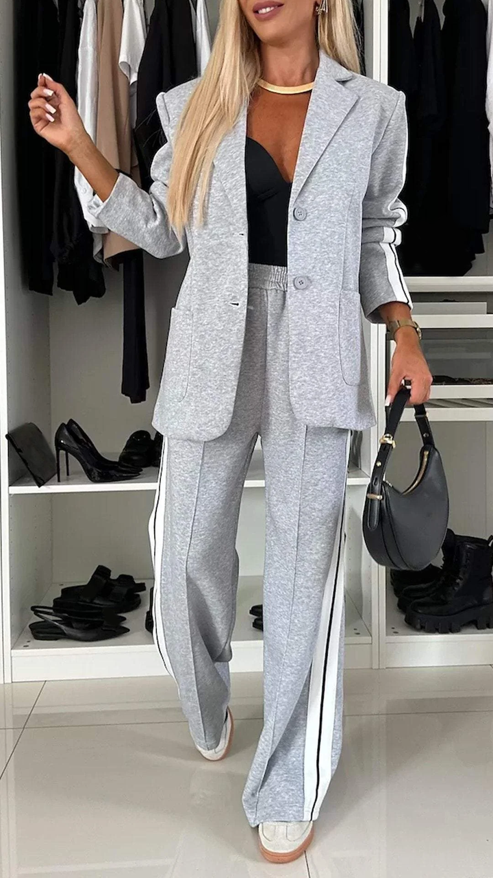 Women's 2-piece casual blazer and sweatpants set