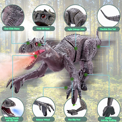 🦖2025 Optimal Children's Gifts?🎁Realistic Remote Control Dinosaurs(Buy 2 Free Shipping)