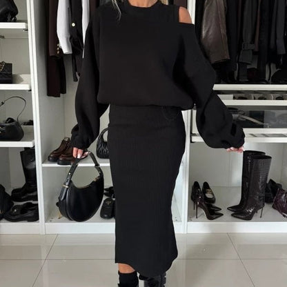 🔥Limited Time 50% OFF🔥Women's Sweatshirt & Sleeveless Dress 2-Piece Set