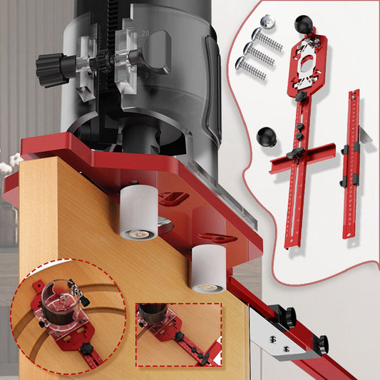 🌟 Multi-Function Aluminum Router Base: 3-in-1 Solution for Trimming, Rounding, and Grooving! ✂️🔧✨