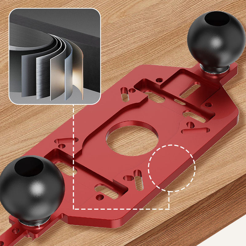 🌟 Multi-Function Aluminum Router Base: 3-in-1 Solution for Trimming, Rounding, and Grooving! ✂️🔧✨