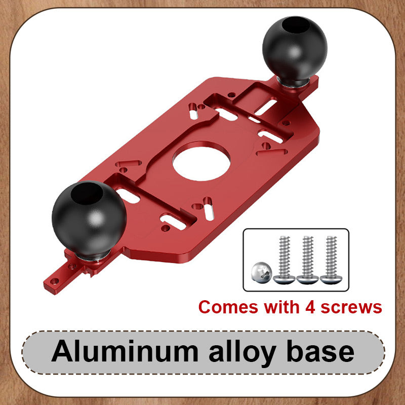 🌟 Multi-Function Aluminum Router Base: 3-in-1 Solution for Trimming, Rounding, and Grooving! ✂️🔧✨