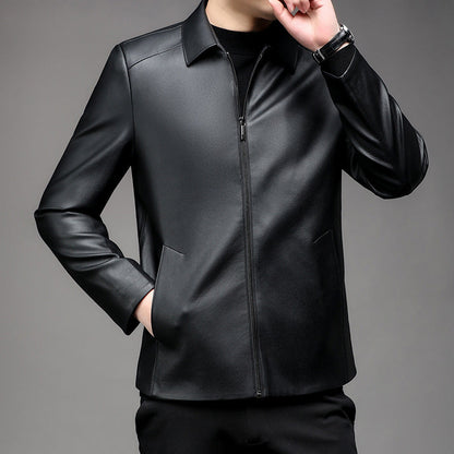 ❄️Winter Specials❄️Men's Casual Business Lapel PU Leather Jacket