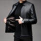 ❄️Winter Specials❄️Men's Casual Business Lapel PU Leather Jacket