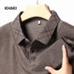 Men's Faux Two Piece Lapel Long-Sleeve Tops