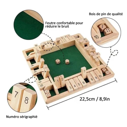 🎉FUN FAMILY GAMES - Shut The Box Board Game