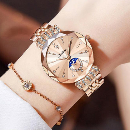 🎀60%OFF New Year Sale🎀Fashionable Diamond Moon Star Watch for Women