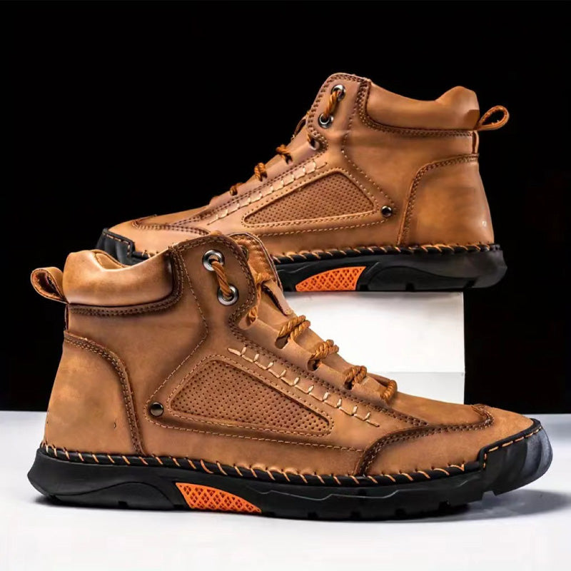 💥Stylish Hand-Stitched Flat Sole Men's Boots