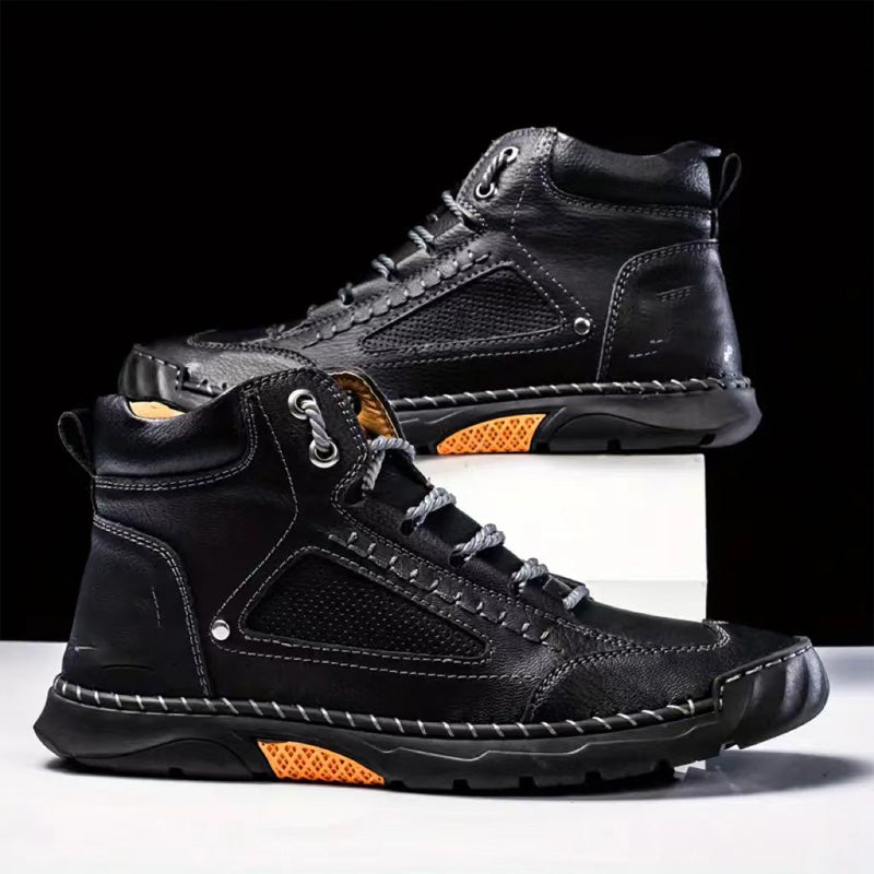 💥Stylish Hand-Stitched Flat Sole Men's Boots