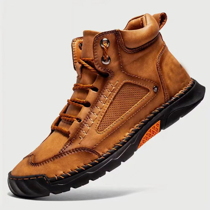 💥Stylish Hand-Stitched Flat Sole Men's Boots