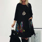 🎉Hot Sale🎉Women's Loose Butterfly Print Round Neck Dress